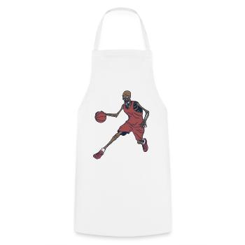 Basketball Skeleton - Cooking Apron - white - Front - AI Model Male 185 dark (185cm)