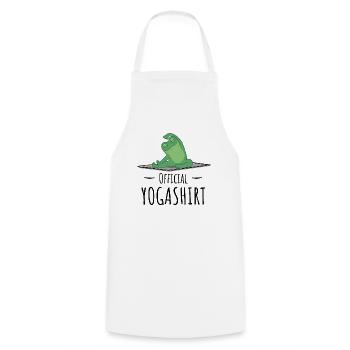 Yogi Namaste & Meditations Om Mantra Zen Yoga - Cooking Apron - white - Front - AI Model Male 185 dark (185cm)