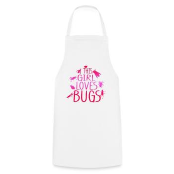 Insectes Fille - Tablier de cuisine - blanc - Devant - AI Model Male 185 dark (185cm)