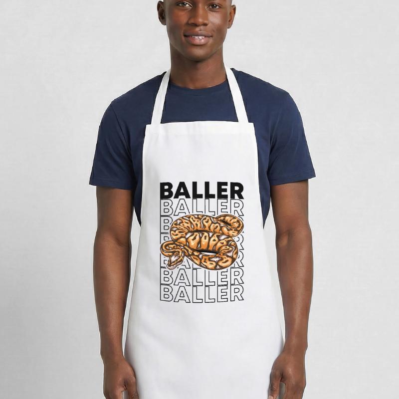 Ball Python 80's Style Baller Royal Python Snake Tablier de cuisine