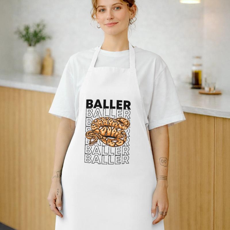 Ball Python 80's Style Baller Royal Python Snake Tablier de cuisine