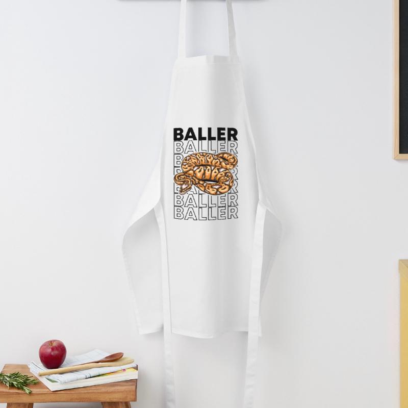 Ball Python 80's Style Baller Royal Python Snake Tablier de cuisine