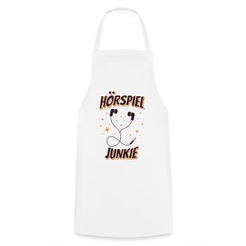 Hörspiele Junkie Hörbuch Liebhaber Geschenkidee - Kochschürze - Weiß - Vorne - AI Model Male 185 dark (185cm)