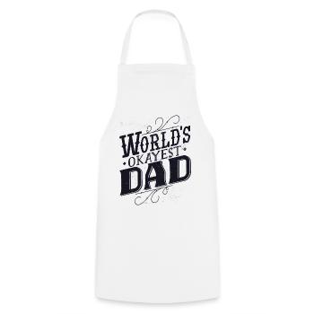Worlds Okayest Papa Fête des pères Cadeau pour hommes Rétro - Tablier de cuisine - blanc - Devant - AI Model Male 185 dark (185cm)