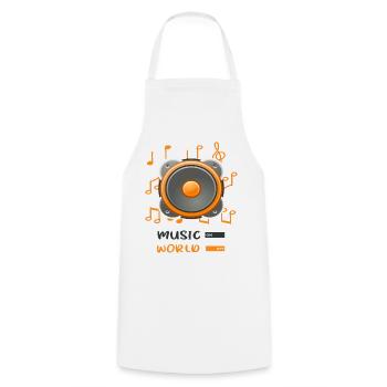 jukebox to world off - Cooking Apron - white - Front - AI Model Male 185 dark (185cm)