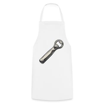 Bottle opener - Cooking Apron - white - Front - AI Model Male 185 dark (185cm)