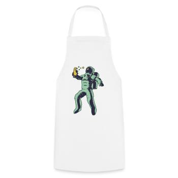 Astronaut Beer - Cooking Apron - white - Front - AI Model Male 185 dark (185cm)