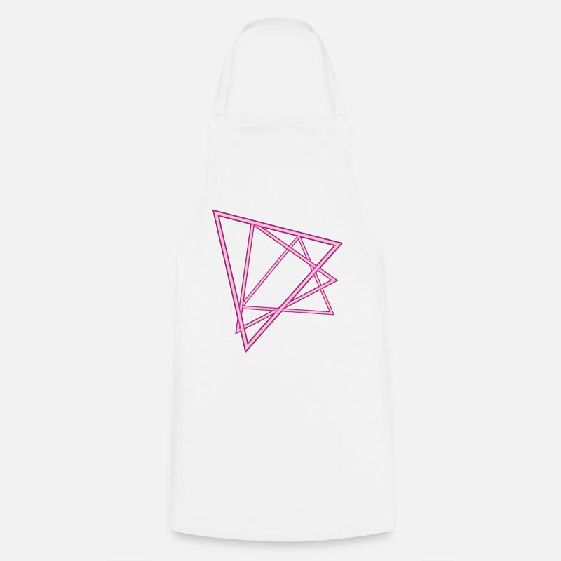 Triangles au néon - Tablier de cuisine - blanc