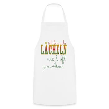 I need a smile like air to - positive - Cooking Apron - white - Front - AI Model Male 185 dark (185cm)