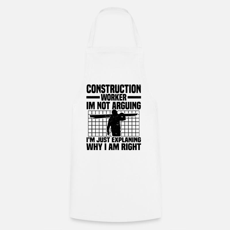 Building site - Cooking Apron - white