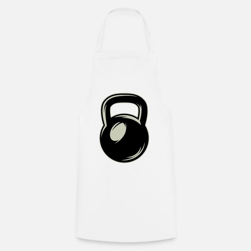 Kettlebell - Cooking Apron - white