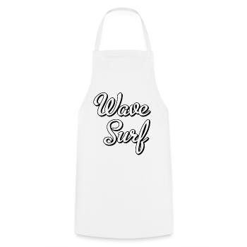 Wave Surf - Cooking Apron - white - Front - AI Model Male 185 dark (185cm)
