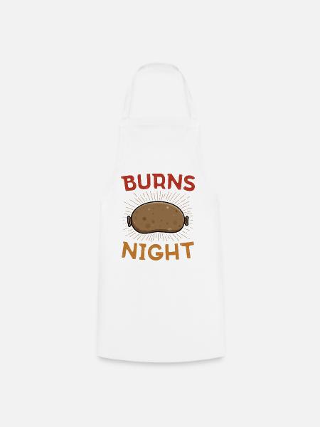 Burns Nacht - Kochschürze - Weiß