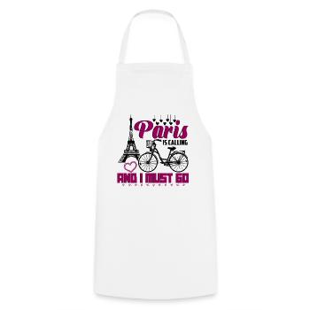 J’adore Paris France - Tablier de cuisine - blanc - Devant - AI Model Male 185 dark (185cm)