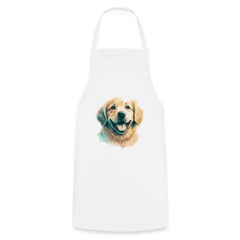 Süßer Golden Retriever Welpe für Hundebesitzer - Kochschürze - Weiß - Vorne - AI Model Male 185 dark (185cm)