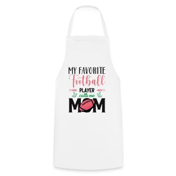 Footballer Mutter Mom favorite Football Player - Kochschürze - Weiß - Vorne - AI Model Male 185 dark (185cm)