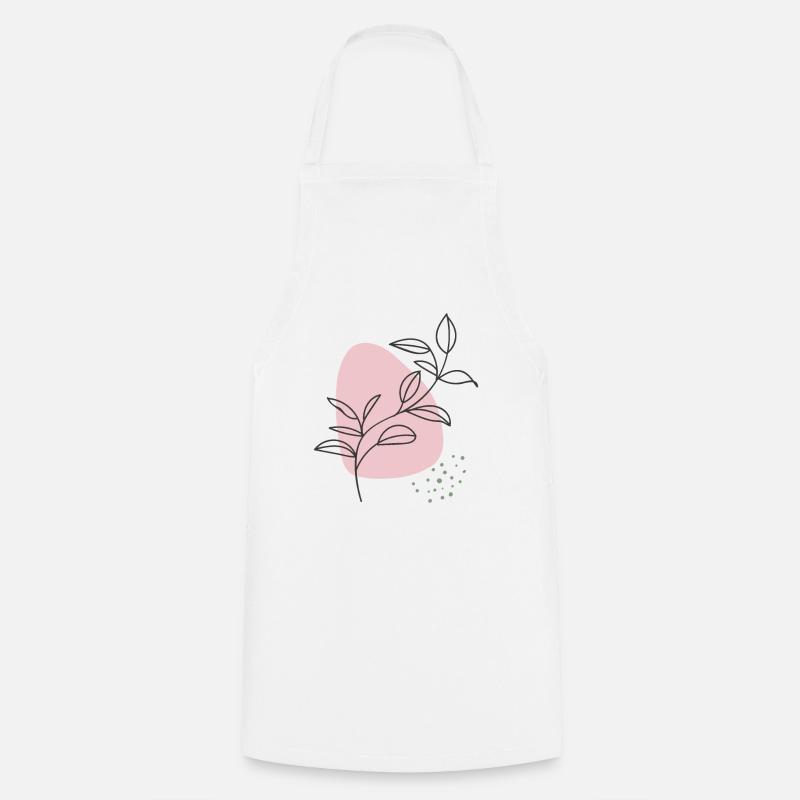 Handgezeichnete Blume 3 - Kochschürze - Weiß