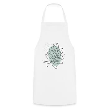 Hand Drawn Flower 8 - Cooking Apron - white - Front - AI Model Male 185 dark (185cm)