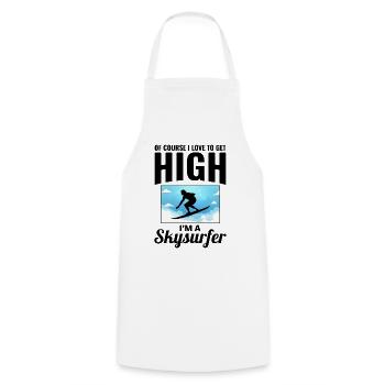 Skysurfing Skydiving Extreme Sport Skydiver Funny - Cooking Apron - white - Front - AI Model Male 185 dark (185cm)