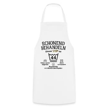 44. Geburtstag Schonend Behandeln 44 VIP ist 44 - Kochschürze - Weiß - Vorne - AI Model Male 185 dark (185cm)