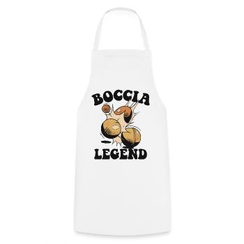 Bocciaspieler Boccia Kugel und Zubehör Boccia - Kochschürze - Weiß - Vorne - AI Model Male 185 dark (185cm)