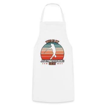 Javelin Throwing Javelin Throw - Cooking Apron - white - Front - AI Model Male 185 dark (185cm)