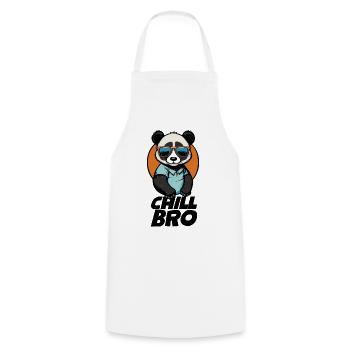 Chill Bro Lustiger Cartoon Panda mit Sonnenbrille - Kochschürze - Weiß - Vorne - AI Model Male 185 dark (185cm)