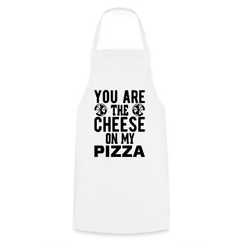 You Are The Cheese On My Pizza - Cooking Apron - white - Front - AI Model Male 185 dark (185cm)