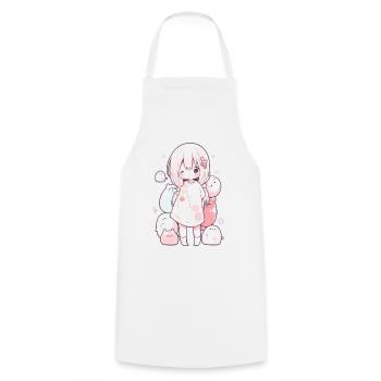 Pyjamas Anime Kawaii Motif Pyjamas pour Otakus - Tablier de cuisine - blanc - Devant - AI Model Male 185 dark (185cm)