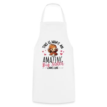 Annonce de grossesse avec une jolie princesse - Tablier de cuisine - blanc - Devant - AI Model Male 185 dark (185cm)