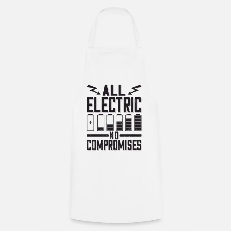 Tout électrique ne compromet pas les ventilateurs de voiture électrique - Tablier de cuisine - blanc