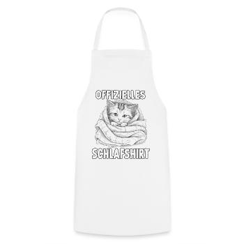 Gemütliches Katzen T-Shirt für entspannte Tage - Kochschürze - Weiß - Vorne - AI Model Male 185 dark (185cm)