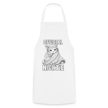 Cute cats t-shirt for morning grouch - Cooking Apron - white - Front - AI Model Male 185 dark (185cm)