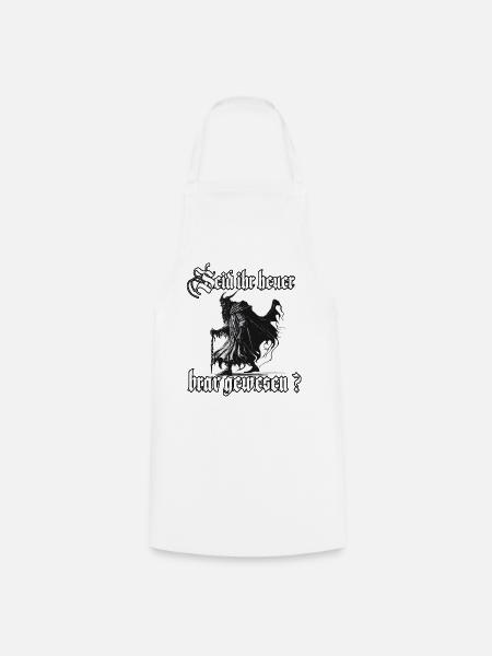Gruseliges Krampus T-Shirt Böser Weihnachtsmann - Kochschürze - Weiß