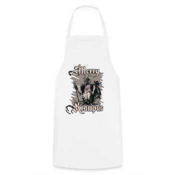 Horror Krampus T-Shirt Böser Weihnachtsbrauch - Kochschürze - Weiß - Vorne - AI Model Male 185 dark (185cm)