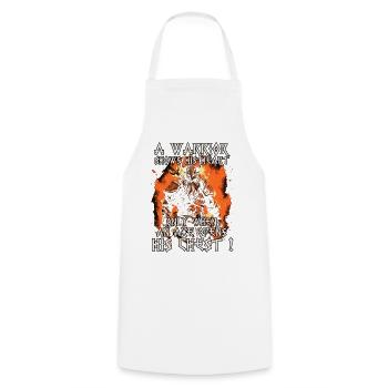 Berserk Rage Unstoppable Viking Rage. - Cooking Apron - white - Front - AI Model Male 185 dark (185cm)