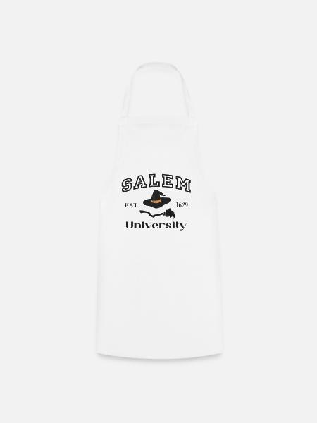 Salem University Est. 1629" Halloween Hexenhut - Kochschürze - Weiß