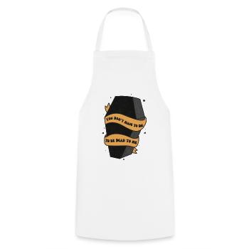 Salem 1692 Retro Humorous Halloween Costume - Cooking Apron - white - Front - AI Model Male 185 dark (185cm)
