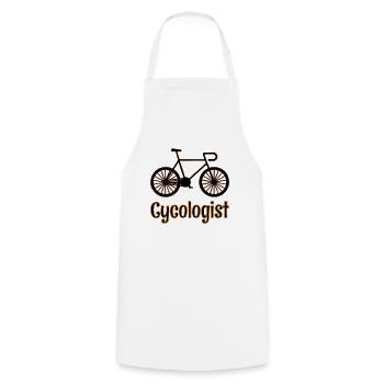 Cycologist Bike Design: Retro Vintage for Bikers - Cooking Apron - white - Front - AI Model Male 185 dark (185cm)