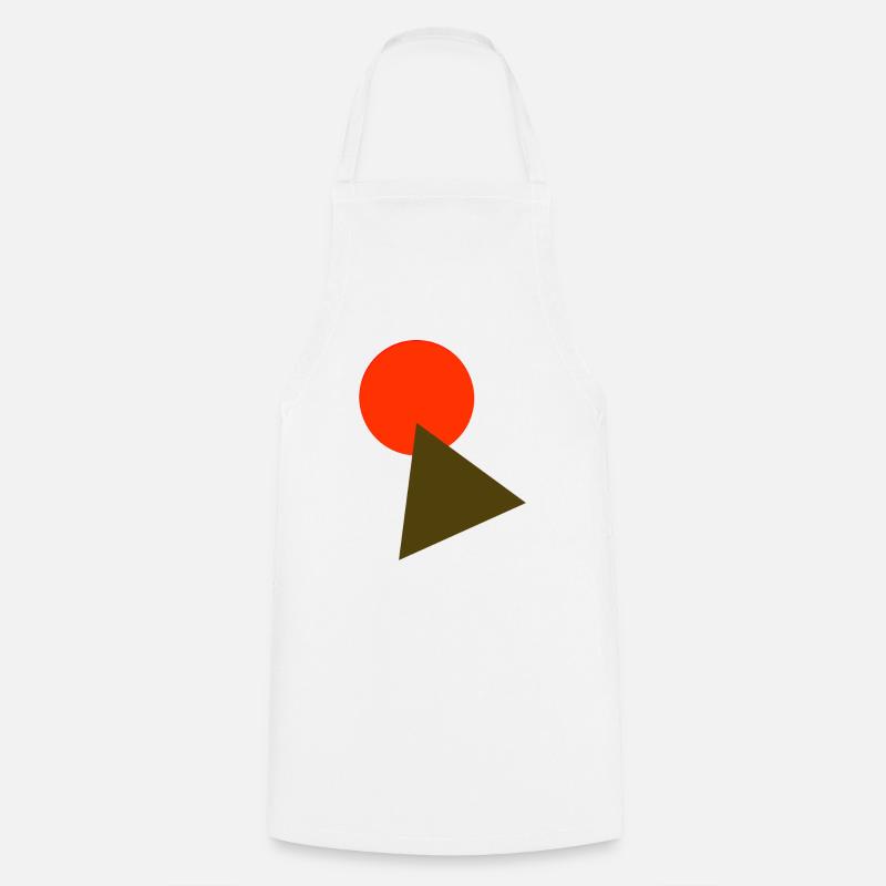 Cercle et triangle - Tablier de cuisine - blanc