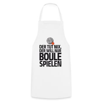 Der tut nix der will nur Boule spielen Petanque - Kochschürze - Weiß - Vorne - AI Model Male 185 dark (185cm)