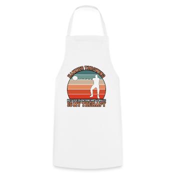 Hammer throw - Cooking Apron - white - Front - AI Model Male 185 dark (185cm)