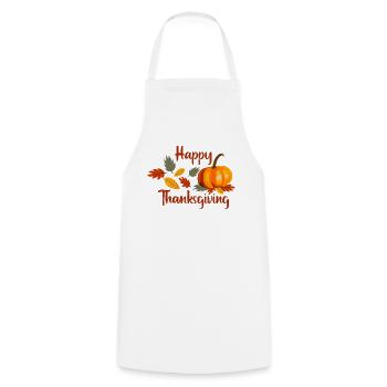 Happy Thanksgiving - Pilgrim Turkey Family Outfit - Cooking Apron - white - Front - AI Model Male 185 dark (185cm)