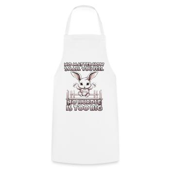 Kaninhop adventure: agility for your rabbit - Cooking Apron - white - Front - AI Model Male 185 dark (185cm)