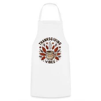 Gobble Thanksgiving Vibes Turkey Time for Kids - Cooking Apron - white - Front - AI Model Male 185 dark (185cm)