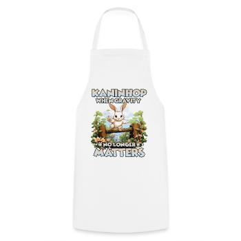JoyfulHops Joy of jumping with these rabbit hops - Cooking Apron - white - Front - AI Model Male 185 dark (185cm)
