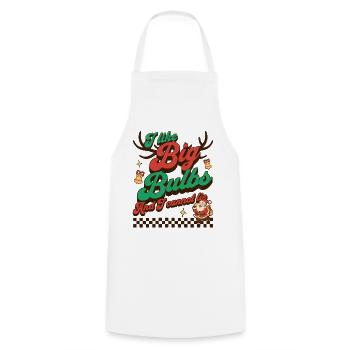 J’aime Big Bulbs et je ne peux pas mentir - Noël - Tablier de cuisine - blanc - Devant - AI Model Male 185 dark (185cm)