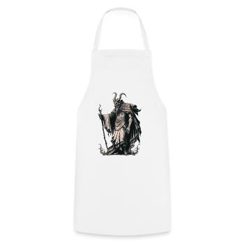 Krampus Ugly Sweater Böser Weihnachtsmann Krampus - Kochschürze - Weiß - Vorne - AI Model Male 185 dark (185cm)
