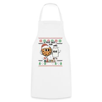 J’ai mis pour le Père Noël - Drôle Rétro Laid Noël - Tablier de cuisine - blanc - Devant - AI Model Male 185 dark (185cm)