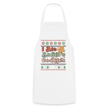 J’ai mangé les biscuits du Père Noël - Noël Retro Ugly - Tablier de cuisine - blanc - Devant - AI Model Male 185 dark (185cm)